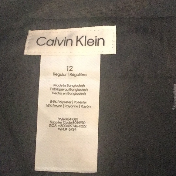Calvin Klein Boys Flat Front Slim Fit Slacks - Picture 5 of 7